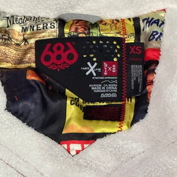 Levi’s 686 Women’s Snowboard Jacket Ski Winter Gray Size Xsmall - Picture 3 of 4